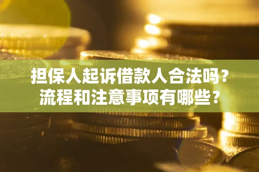 济南担保人起诉借款人合法吗？流程和注意事项有哪些？