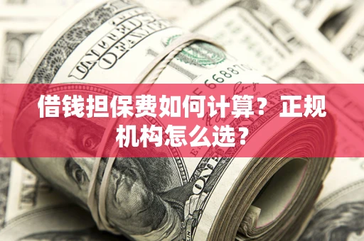 济南借钱担保费如何计算？正规机构怎么选？
