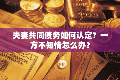 济南夫妻共同债务如何认定？一方不知情怎么办？